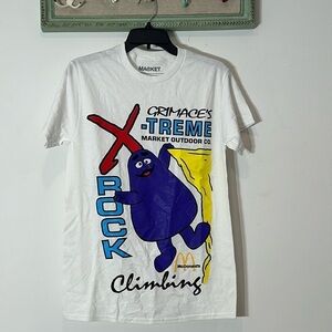 New Streetwear Market x McDonald’s Grimace’ Xtreme Climbing T-shirt Small white